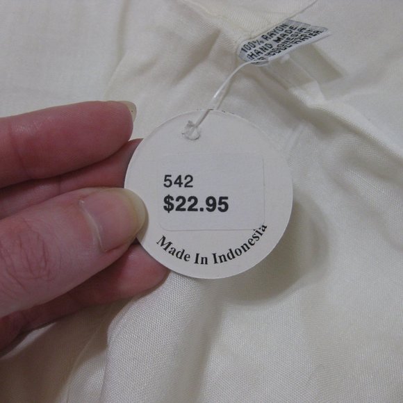 NWT City Buddha white Indian embroidered split pants OS one size - Picture 6 of 8